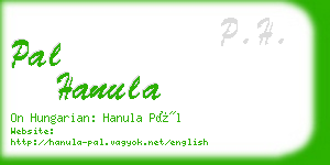 pal hanula business card